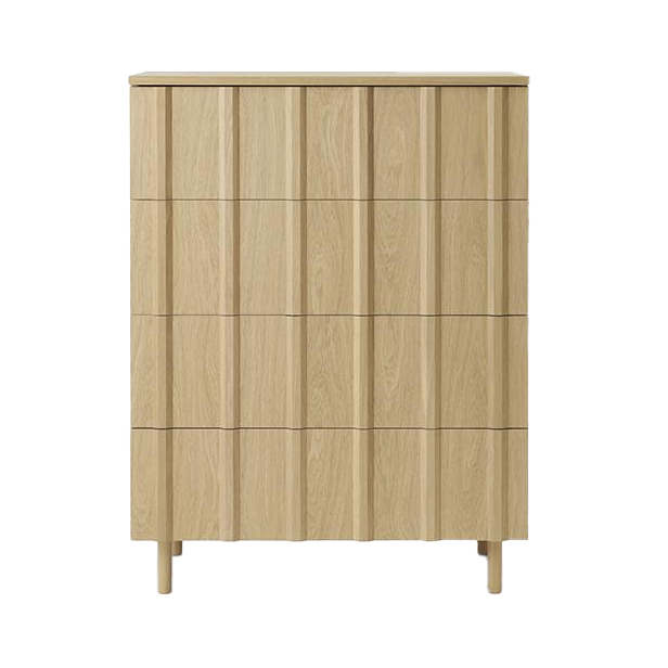 Normann Copenhagen Rib lipasto 4 laatikkoa Oak | Skandinaavinen Sisustus | Senkit & Sivupöydät | Beige