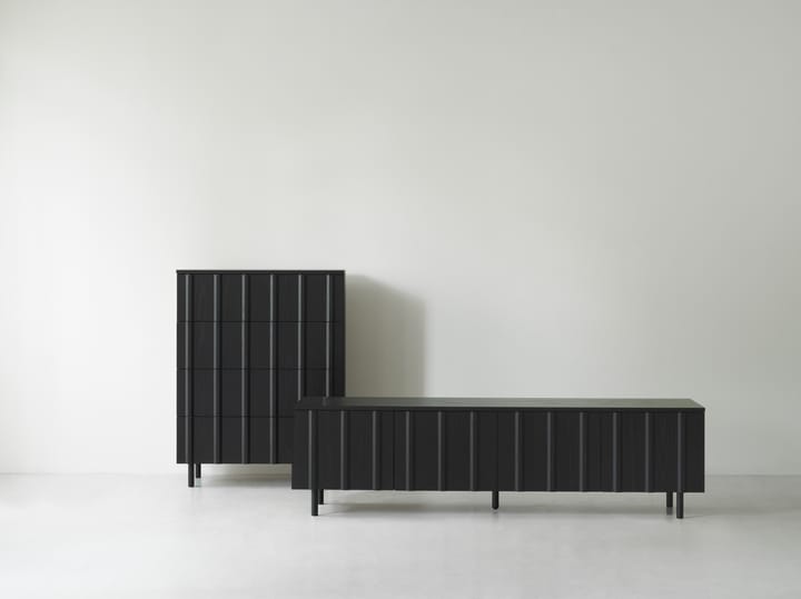 Rib lipasto 4 laatikkoa, Soft Black Normann Copenhagen