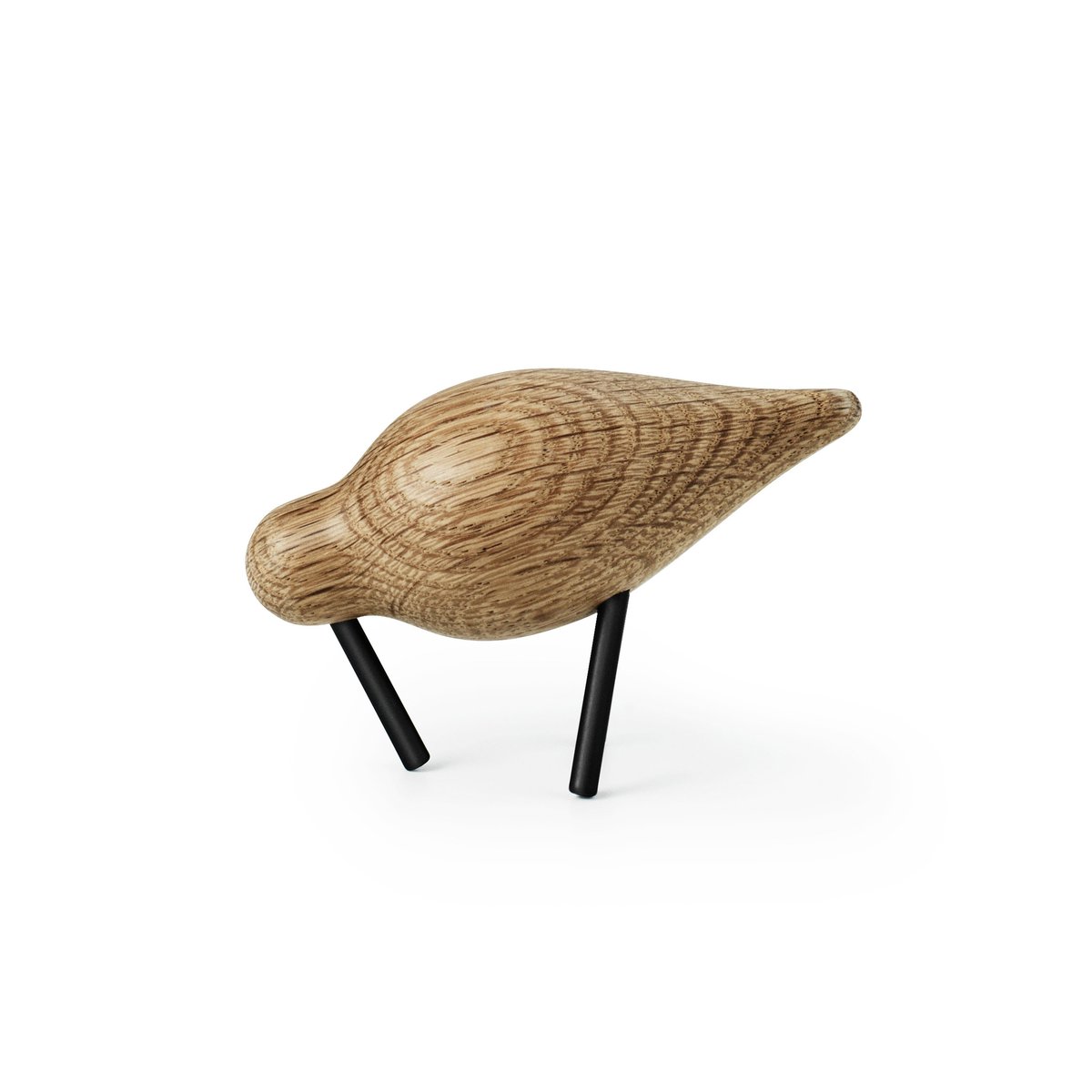 Normann Copenhagen Shorebird tammi-musta pieni | Skandinaavinen Sisustus | Puuhahmot | Ruskea