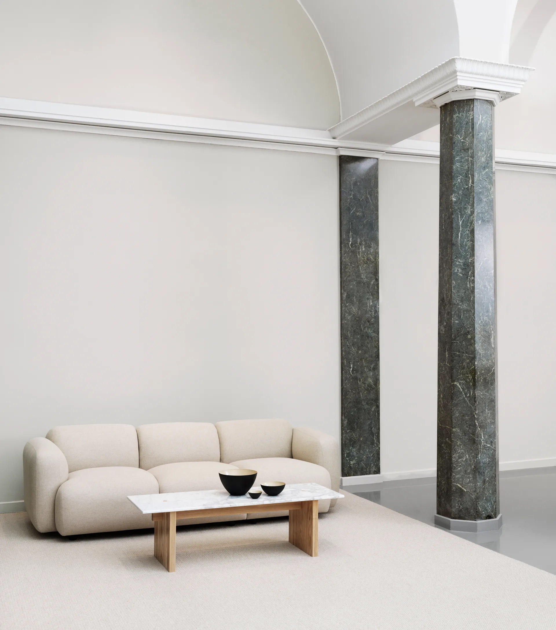 Solid Table sohvapöytä 130x38,5x40 cm, Valkoinen Normann Copenhagen