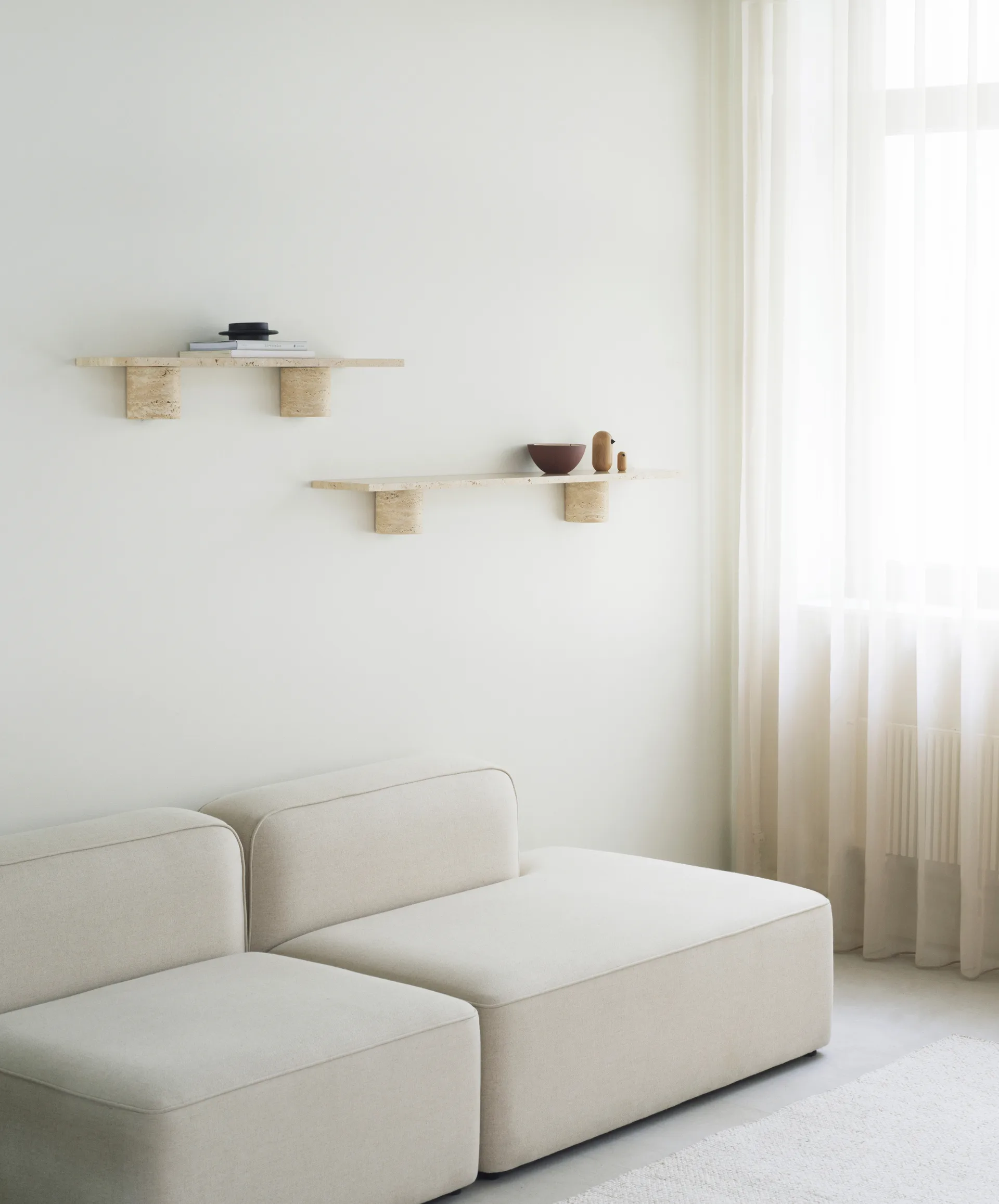 Sten Shelf hylly 80 cm, Travertine Normann Copenhagen