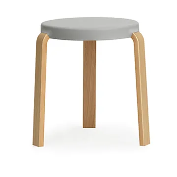 Tap pyöreä jakkara - Harmaa-tammi, Ø41x43 cm - Normann Copenhagen