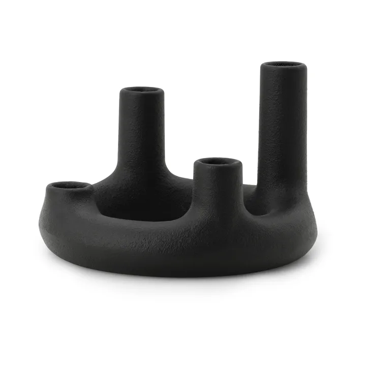 Trin-kynttilänjalka - Musta, Ø17,7x11,8 cm - Normann Copenhagen