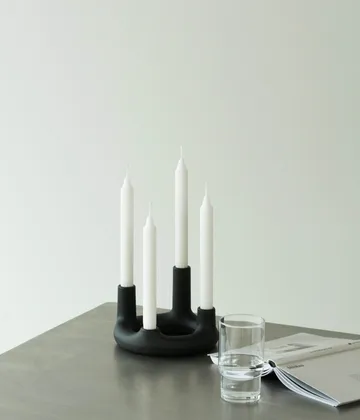 Trin-kynttilänjalka - Musta, Ø17,7x11,8 cm - Normann Copenhagen