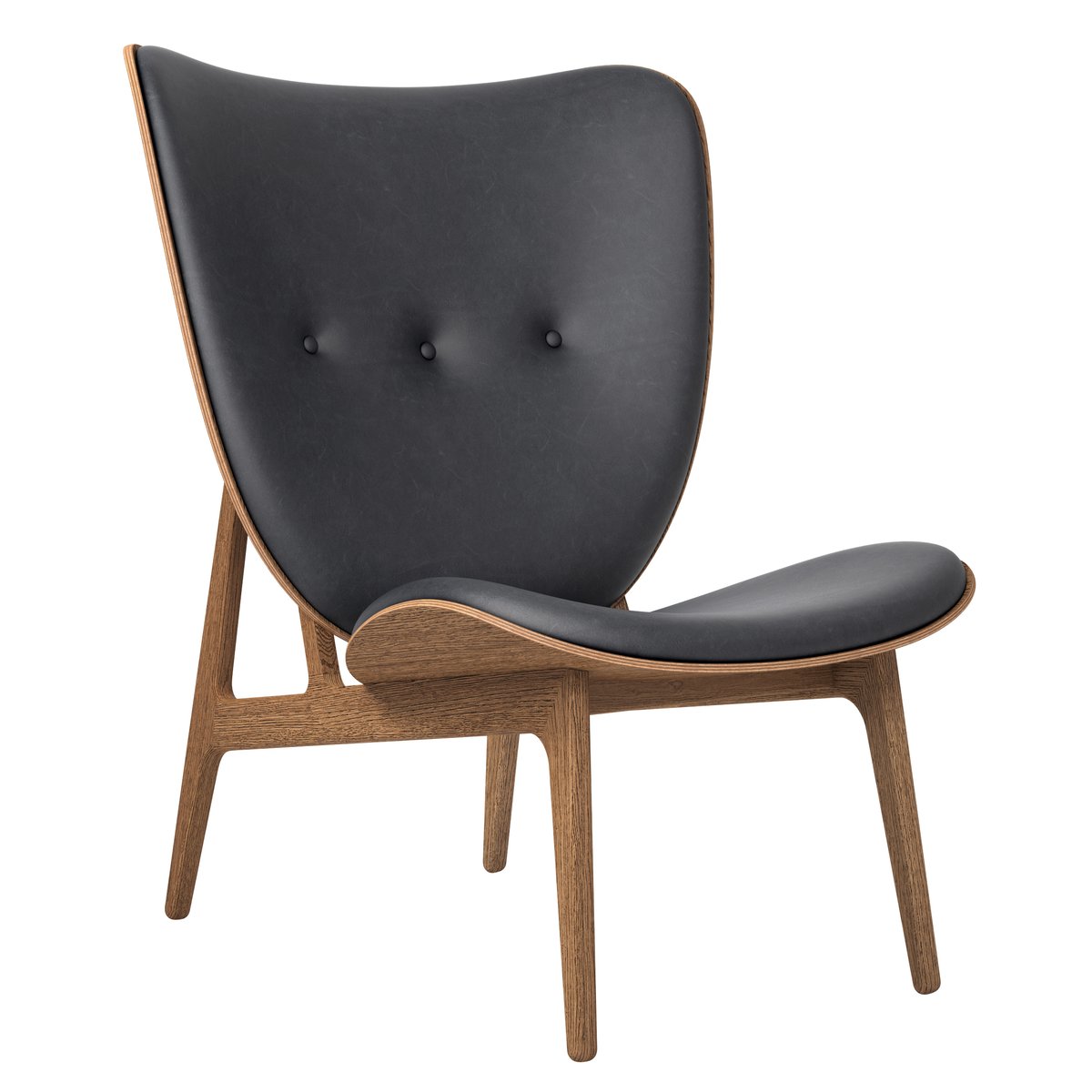 NORR11 Elephant lounge leather light oak Dunes anthracite