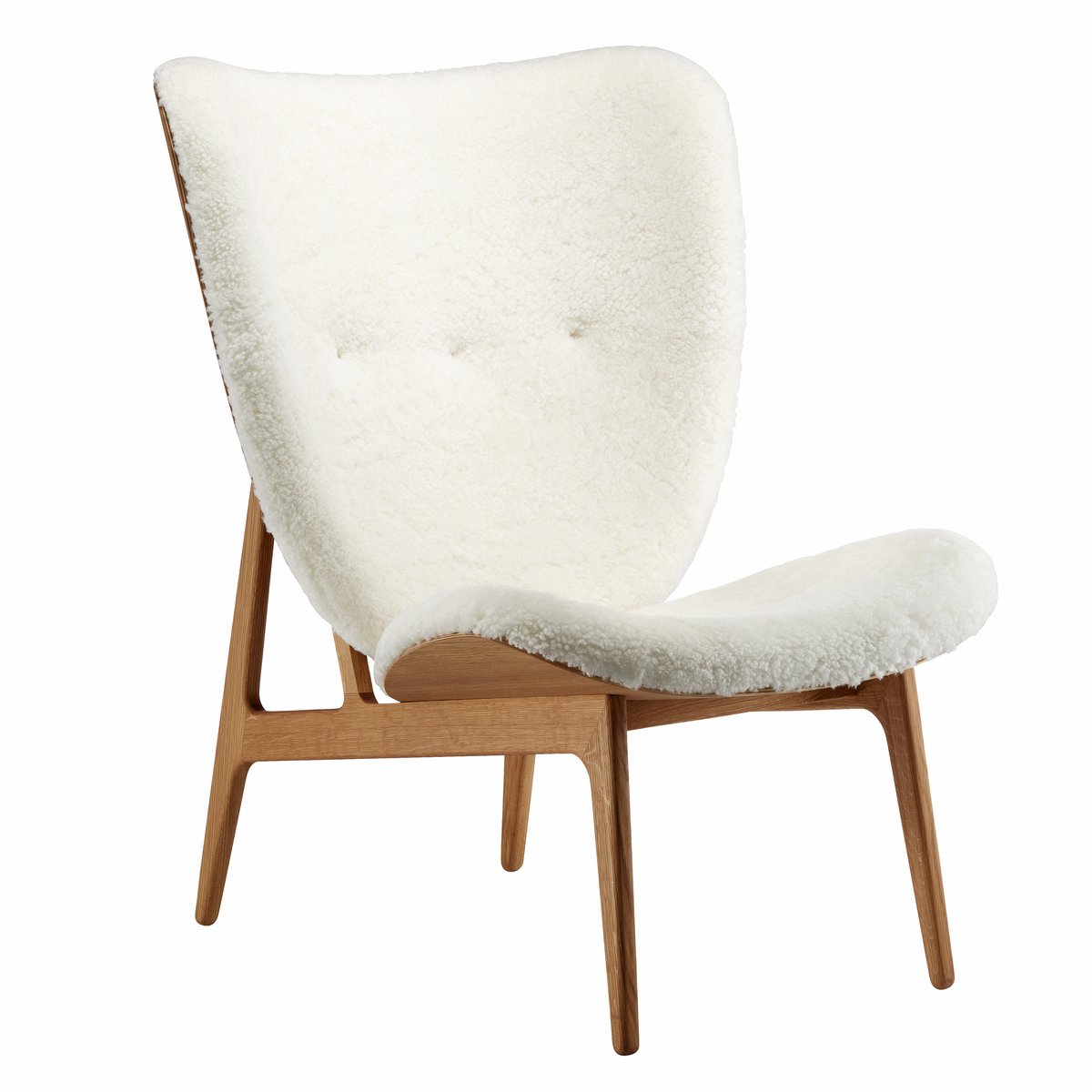 NORR11 Elephant lounge sheepskin tammi Off white | Skandinaavinen Sisustus | Tuolit | Valkoinen