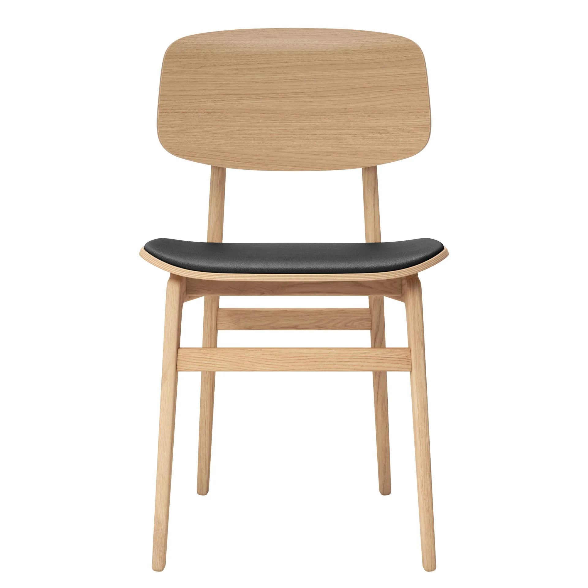 NY11 tuoli nahkaisella istuinosalla tammea, Dunes dark brown NORR11