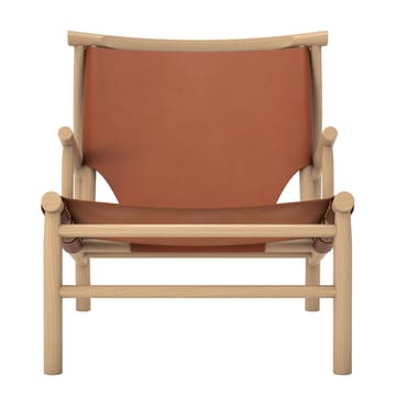 Samurai loungetuoli nahkaisella istuimella tammi - Cognac - NORR11