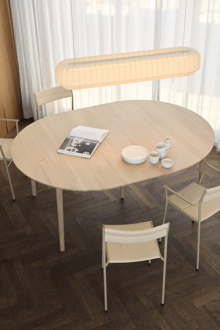Expand ruokapöytä Ø140 cm, Vaaleahöylätty tammi Northern
