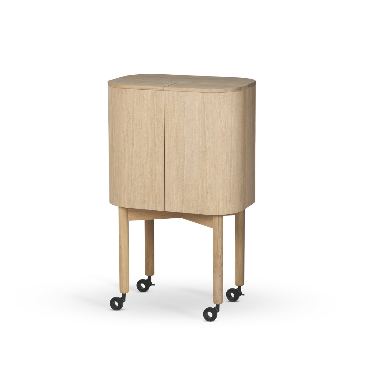 Northern Loud baarikaappi pyörillä Light oiled oak | Skandinaavinen Sisustus | Kaapit & Vitriinit | Beige