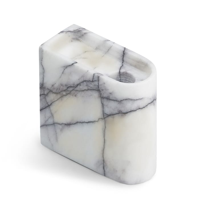 Monolith kynttilänjalka low - Mixed white marble - Northern