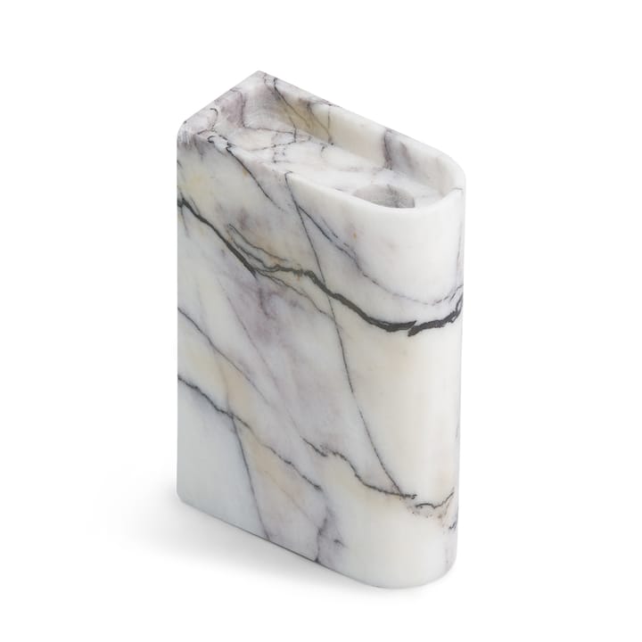 Monolith kynttilänjalka medium - Mixed white marble - Northern