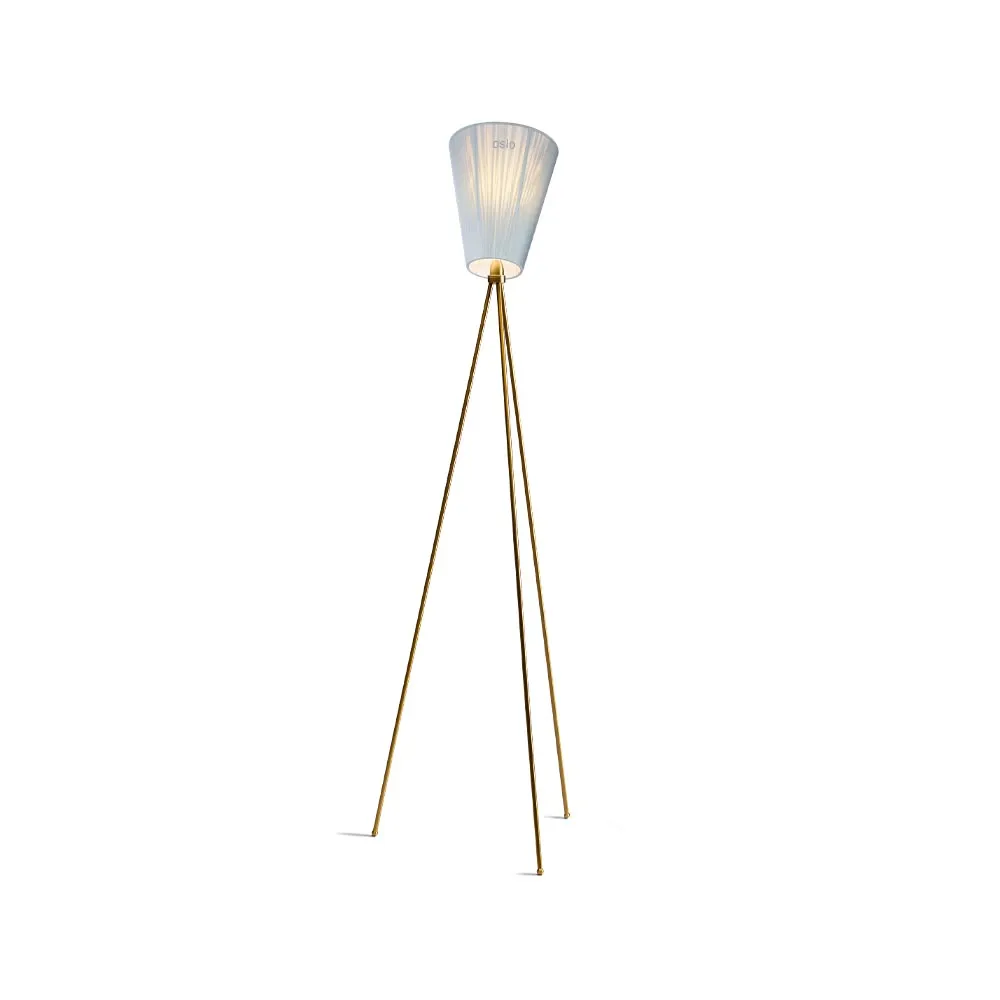 Oslo Wood -lattiavalaisin, Light blue, kultainen runko Northern