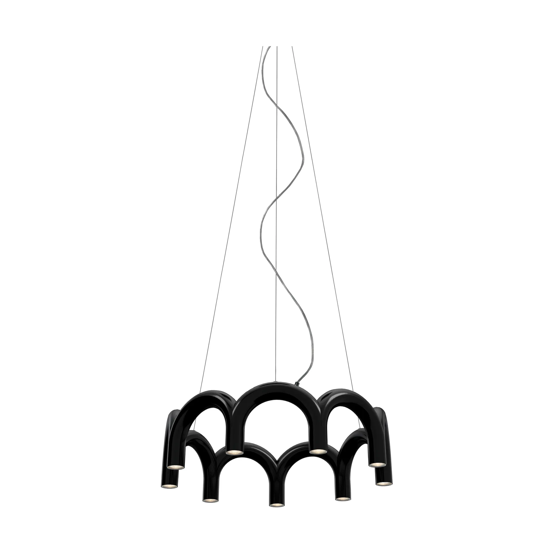 Arch circle valaisin Ø76 cm, Musta, Ø76 cm Oblure