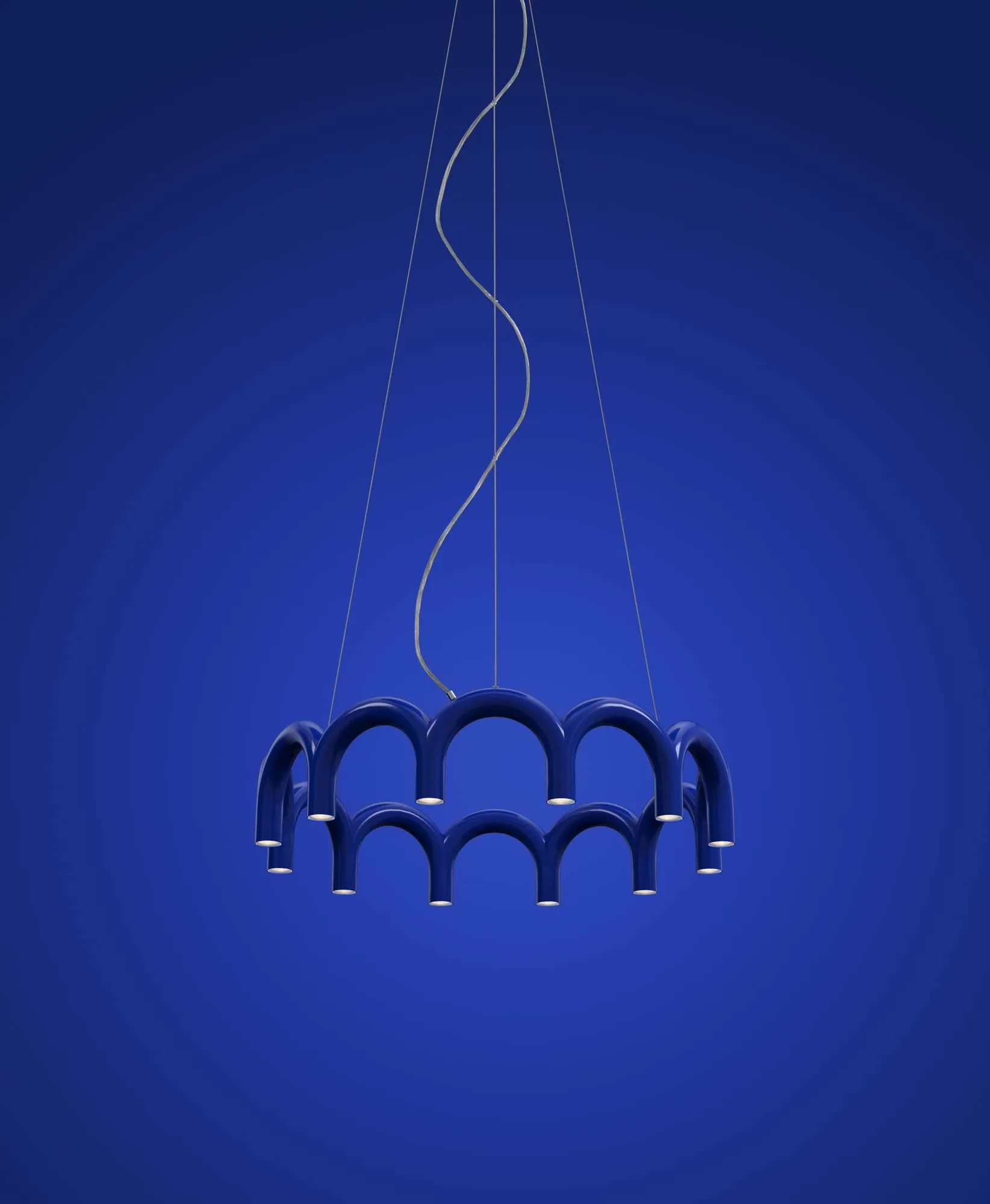 Arch circle valaisin Ø76 cm, Sininen, Ø98 cm Oblure