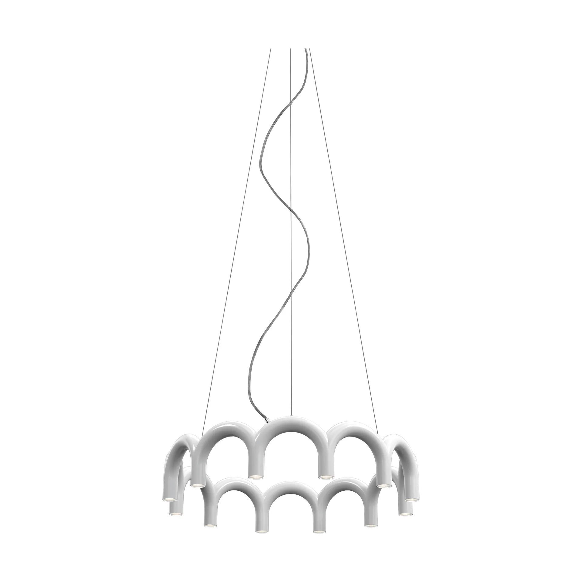 Arch circle valaisin Ø76 cm, Valkoinen, Ø98 cm Oblure