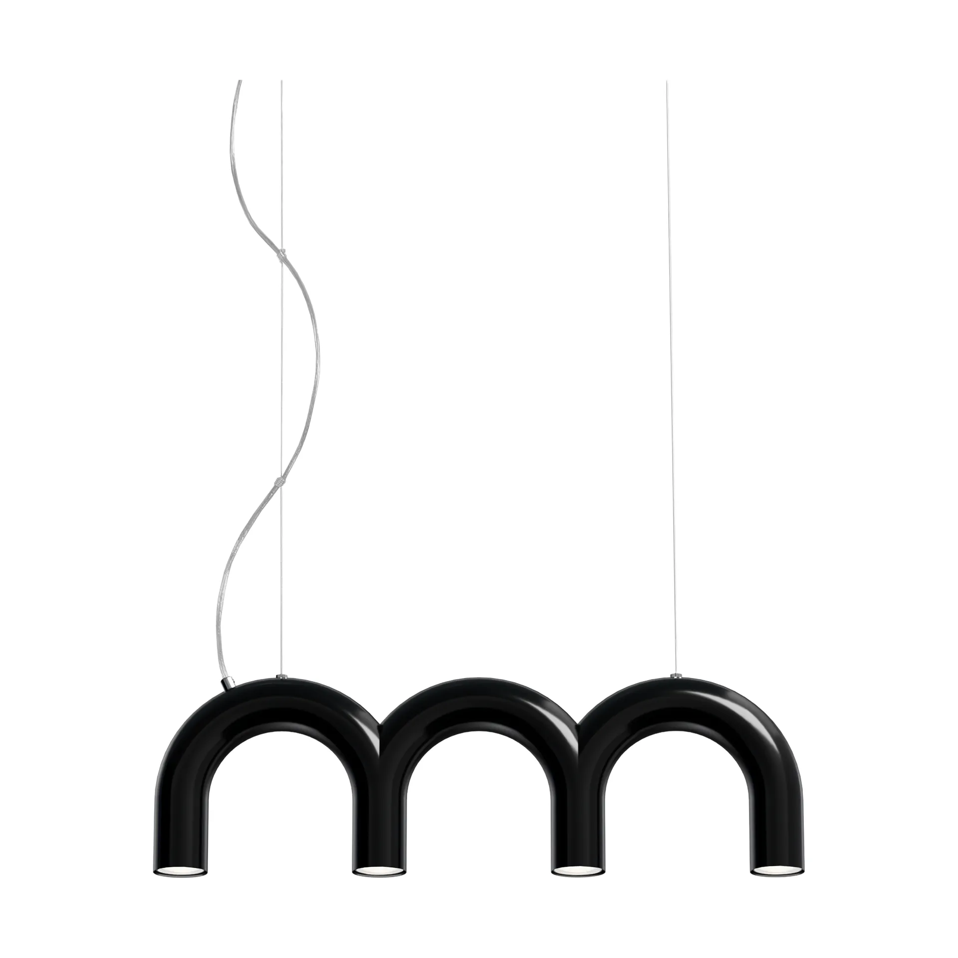 Arch triplette riippuvalaisin, Musta, 65,6 cm Oblure
