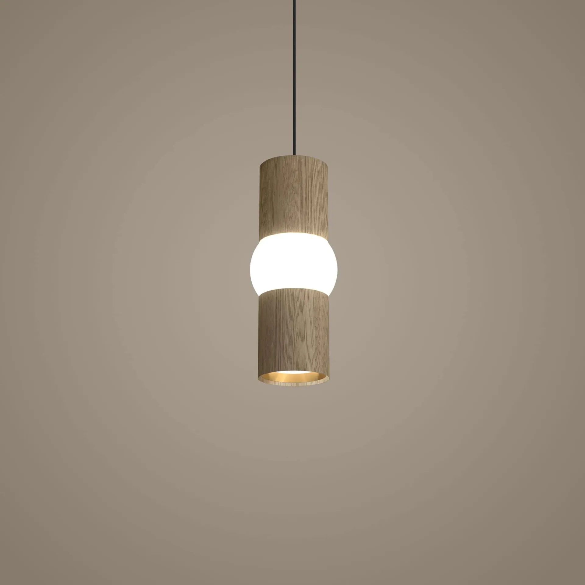 Lightbone riippuvalaisin, Pieni 24 cm, luonnollinen tammi Oblure