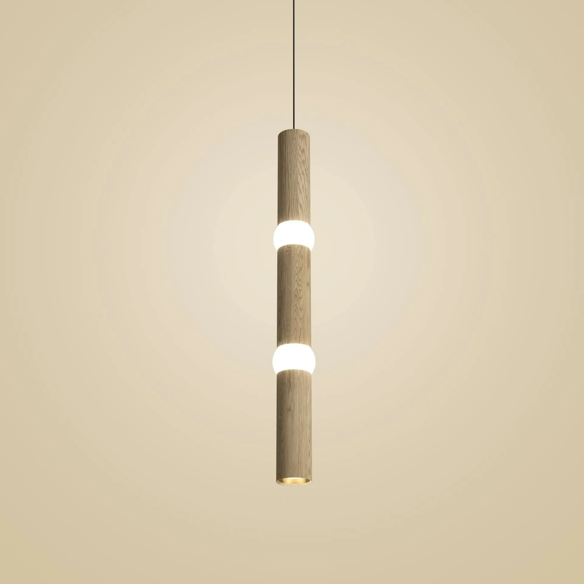 Lightbone riippuvalaisin, Suuri 83,6 cm, luonnollinen tammi Oblure