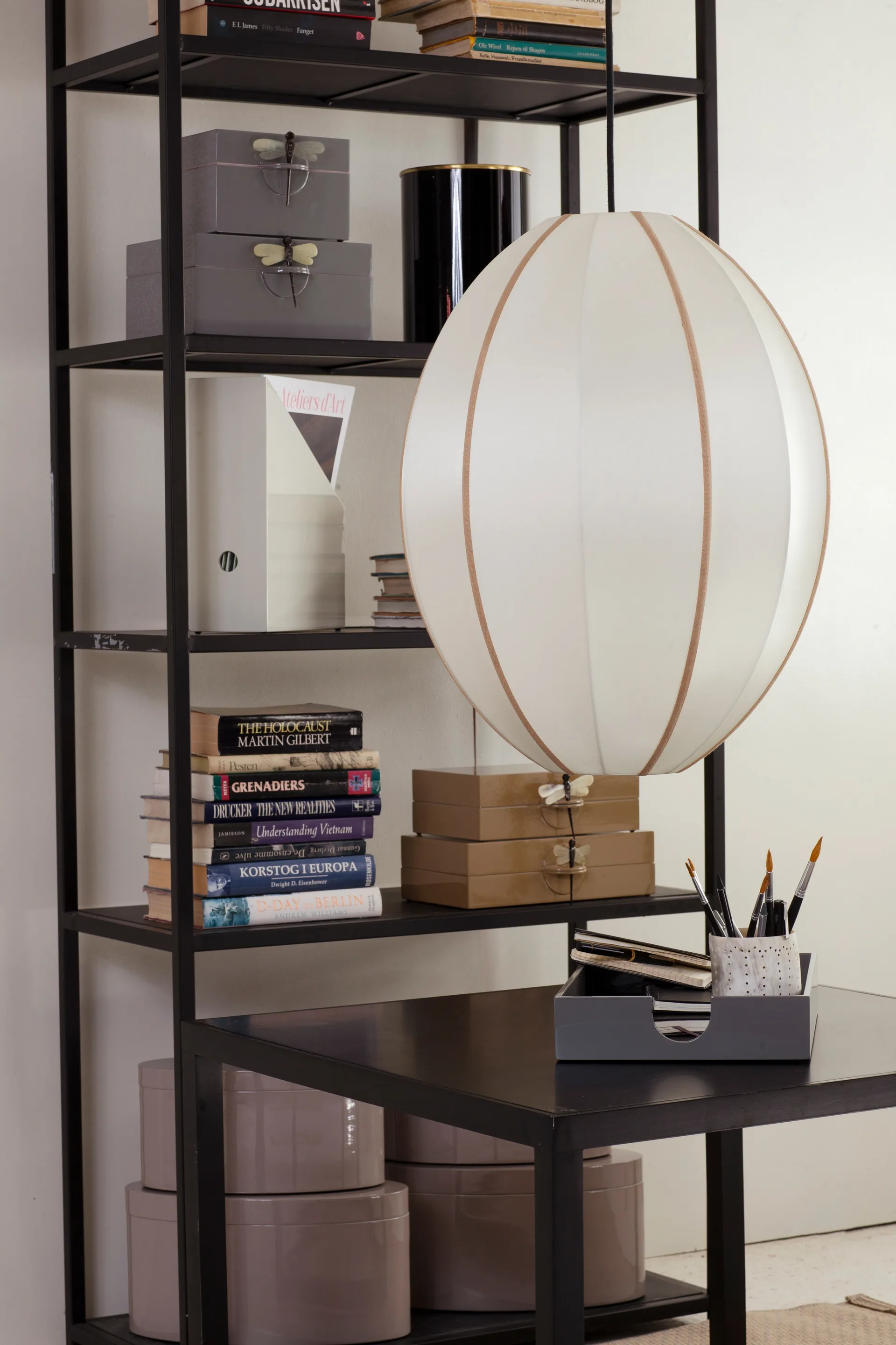 Indochina Classic Oval L lampunvarjostin, Offwhite-amber Oi Soi Oi