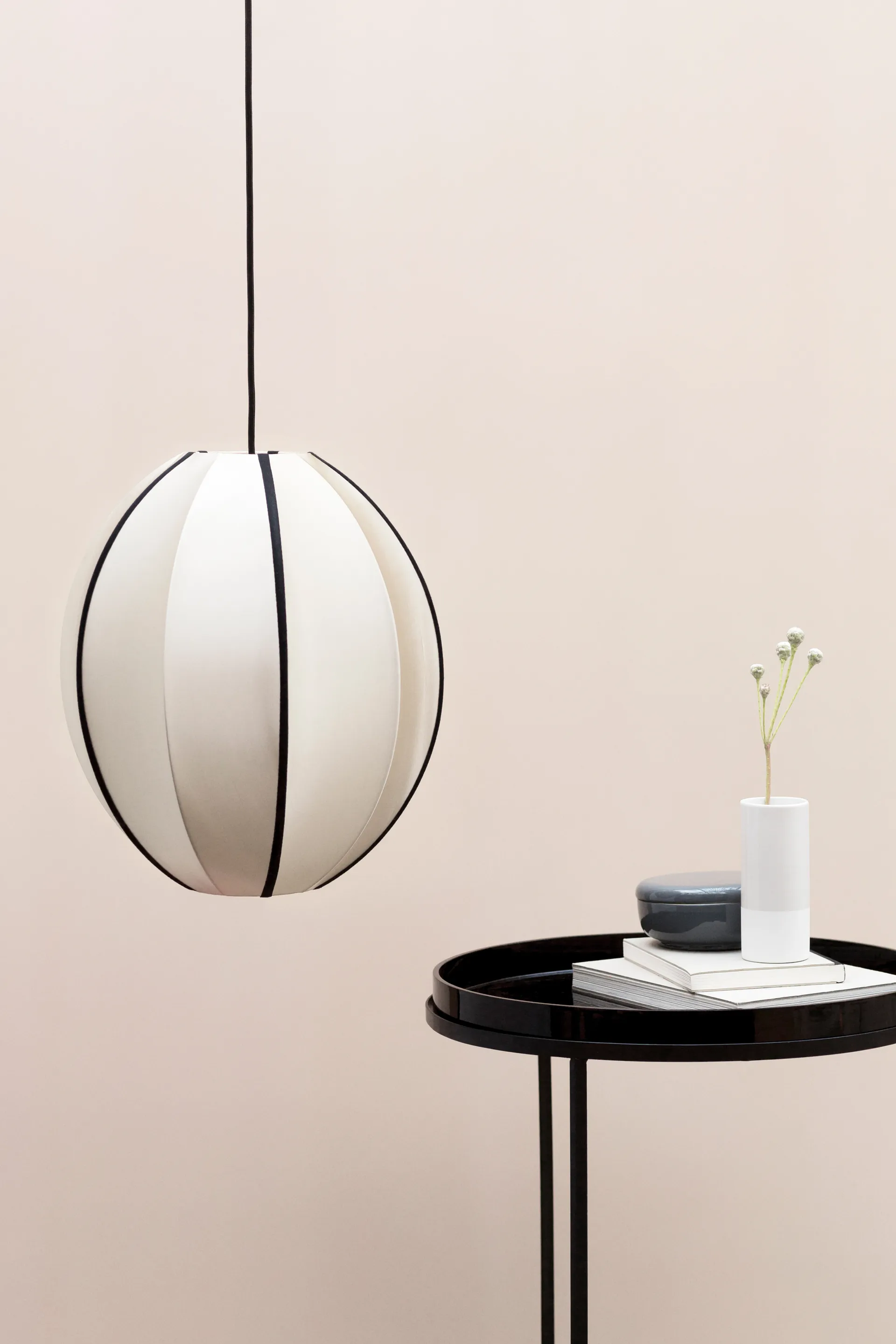 Indochina Classic Oval S lampunvarjostin, Kit-black Oi Soi Oi