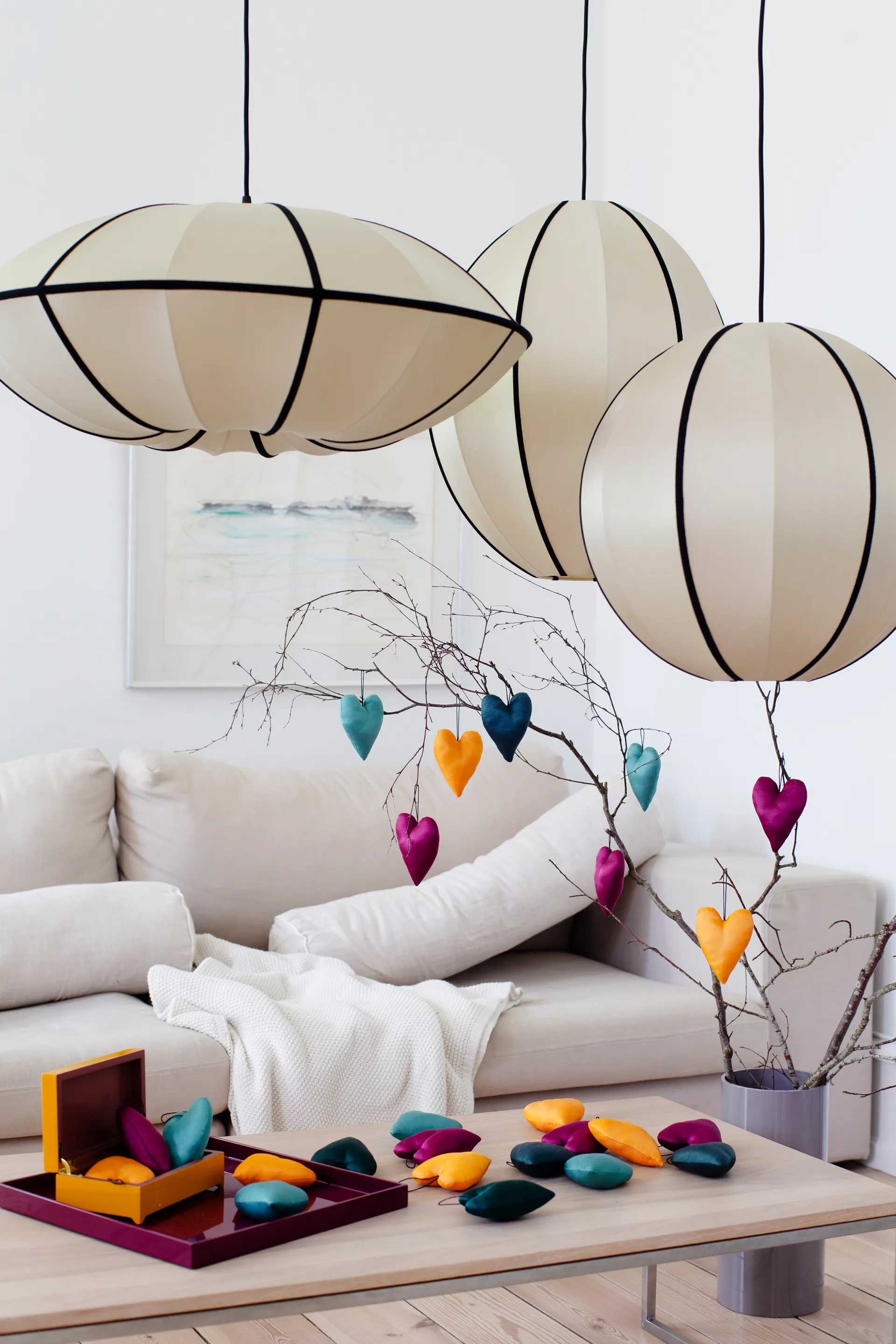 Indochina Classic Round XL lampunvarjostin, Kit-musta Oi Soi Oi