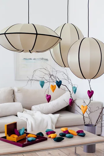 Indochina Classic Round XL lampunvarjostin - Kit-musta - Oi Soi Oi