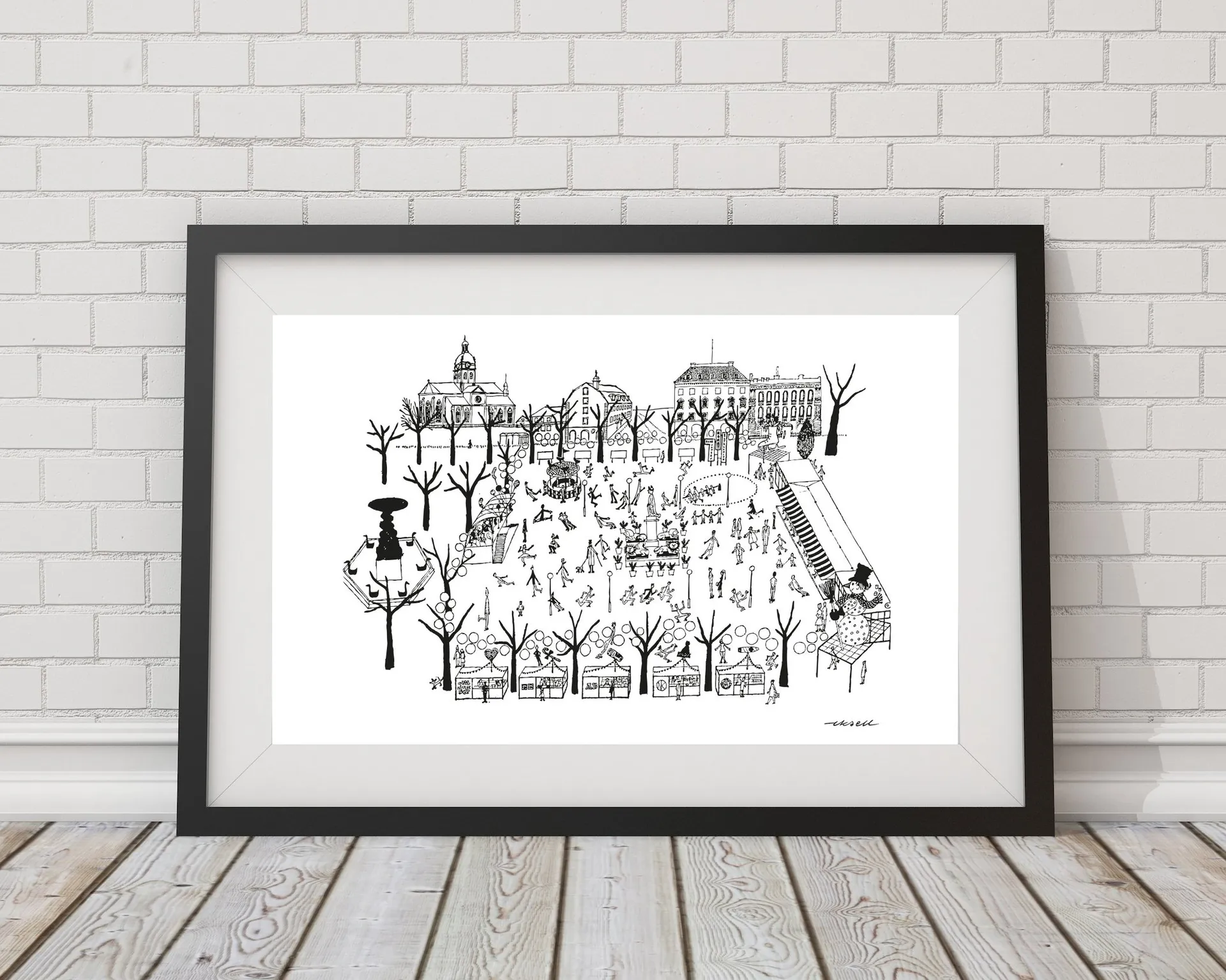 Kuninkaallinen puutarha juliste, 50x70 cm Olle Eksell