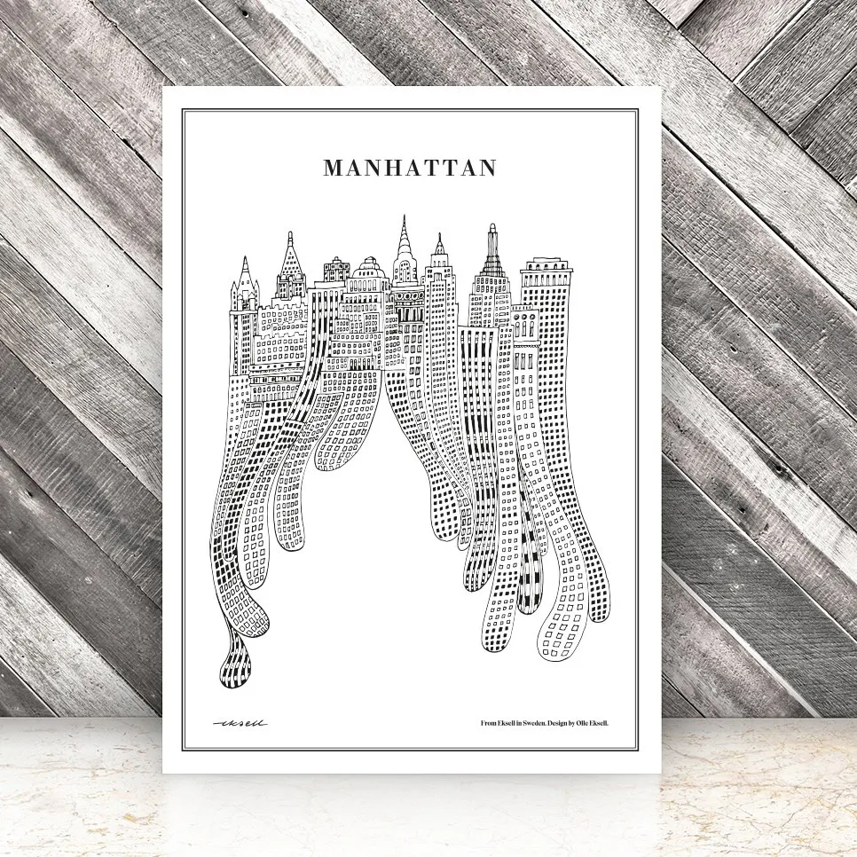 Manhattan juliste, 50x70 cm Olle Eksell