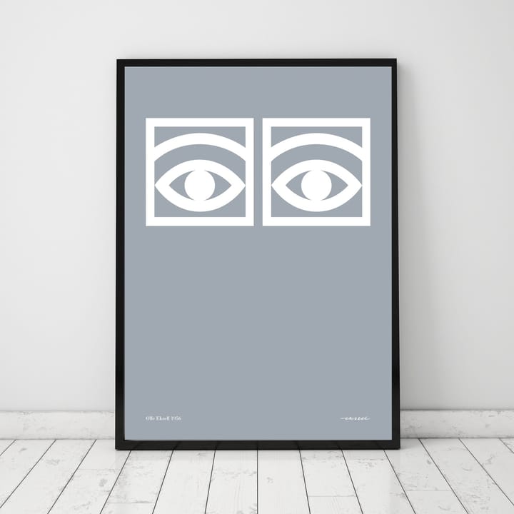 Ögon harmaa juliste, 50x70 cm Olle Eksell