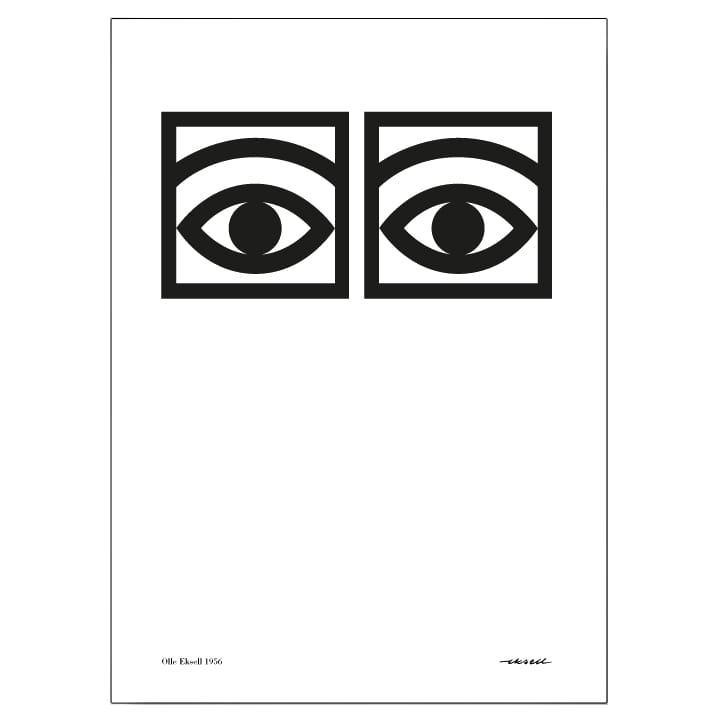 Ögon juliste, yksi silmäpari - 70x100 cm - Olle Eksell