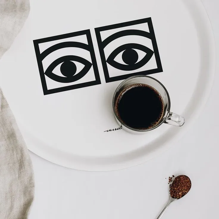 Ögon tarjotin Ø 38 cm, Valkoinen Olle Eksell