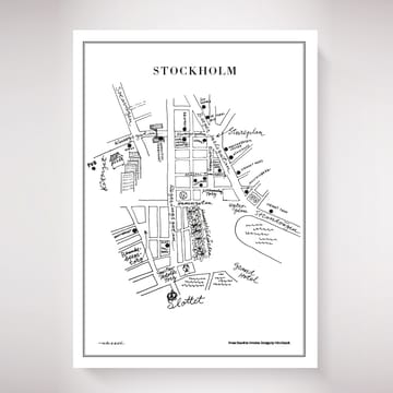 Stockholm-juliste - 50x70 cm - Olle Eksell