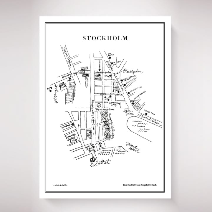 Stockholm-juliste, 50x70 cm Olle Eksell