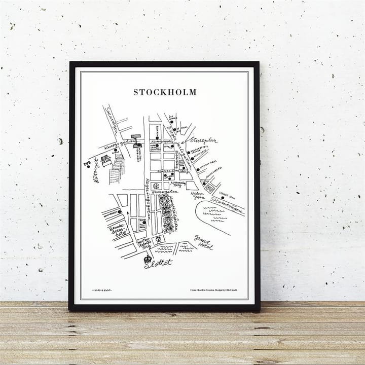 Stockholm-juliste, 50x70 cm Olle Eksell
