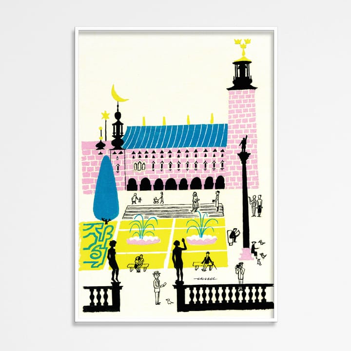 Tukholman kaupungintalo juliste, 50x70 cm Olle Eksell