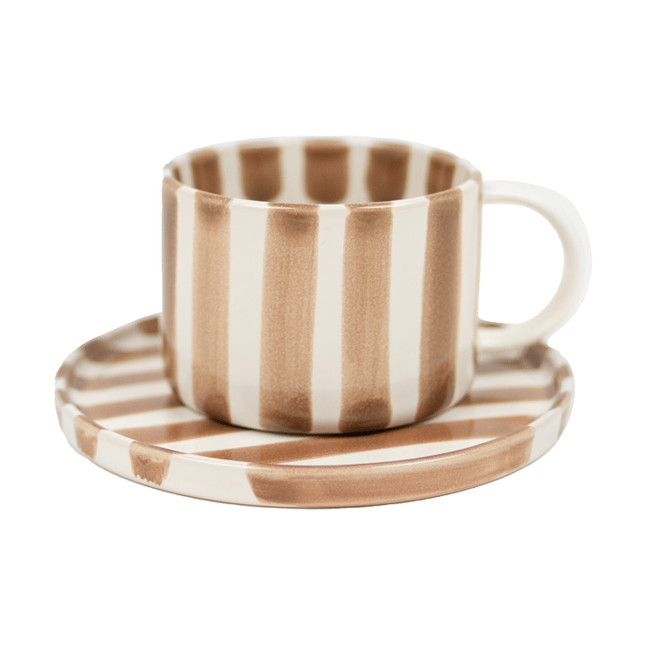 Monica kuppi ja lautanen - Beige - Olsson & Jensen