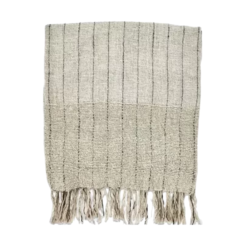 Olsson & Jensen Newton peitto 130x170 cm Luonto | Skandinaavinen Sisustus | Villahuovat & Villaviltit | Beige