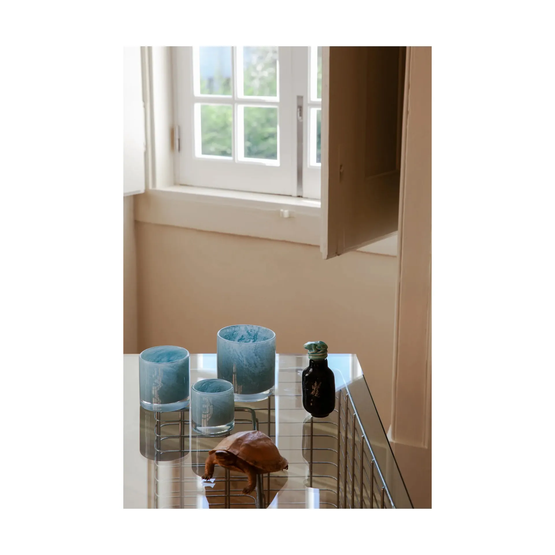 Nilla kynttilälyhty 12 cm, Vaaleansininen Olsson & Jensen