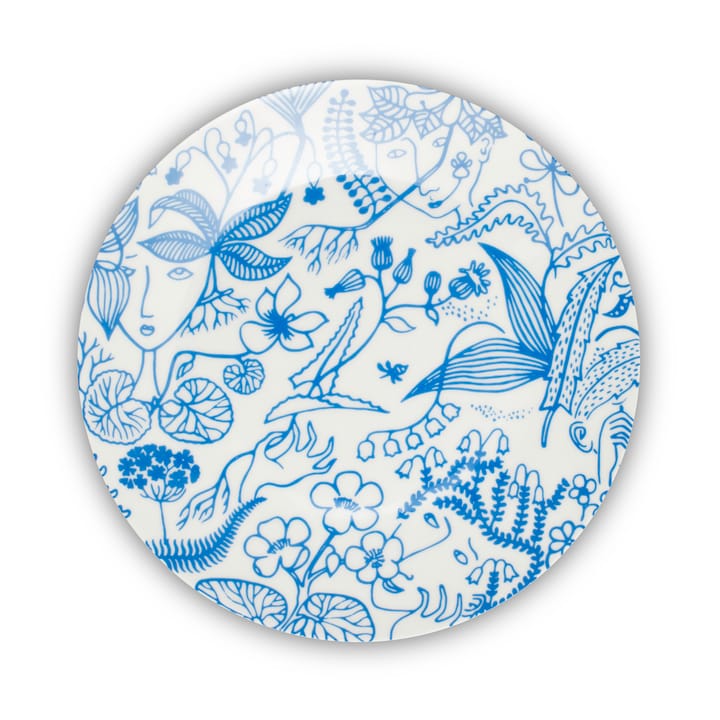 Grazia lautanen 19,5 cm, Sininen-valkoinen Opto Design