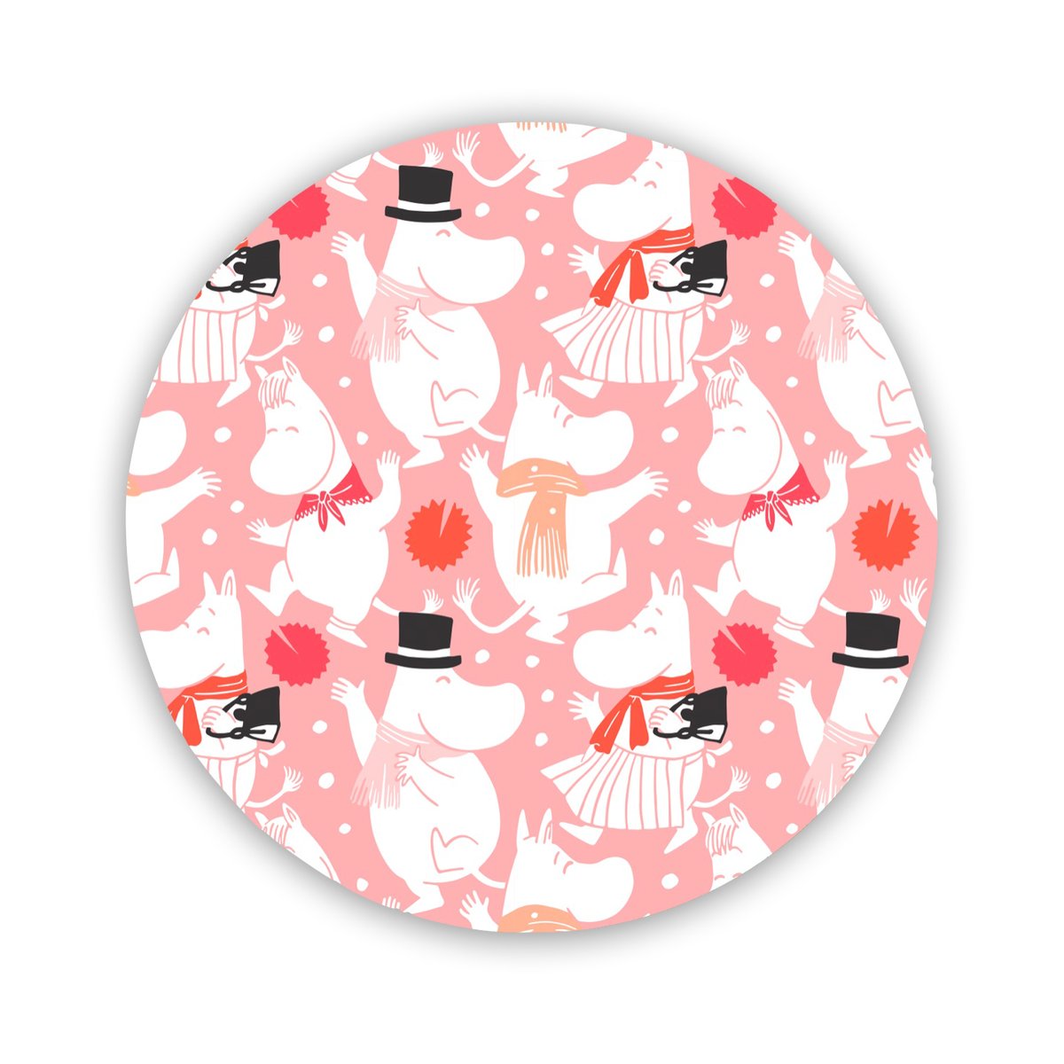 Opto Design Moomin celebration pannunalunen 21 cm Valko-vaaleanpunainen