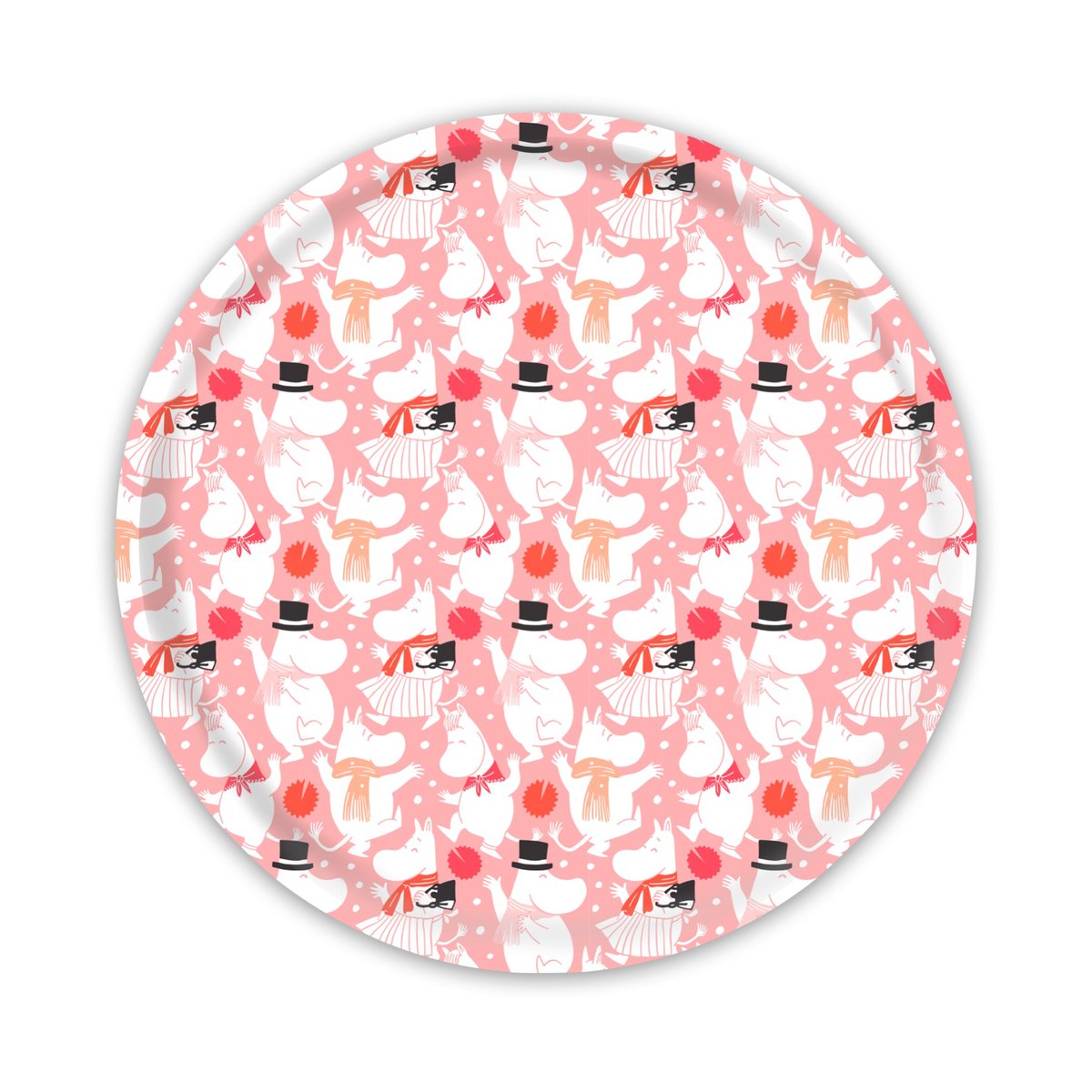 Opto Design Moomin celebration tarjotin 31 cm Valko-vaaleanpunainen