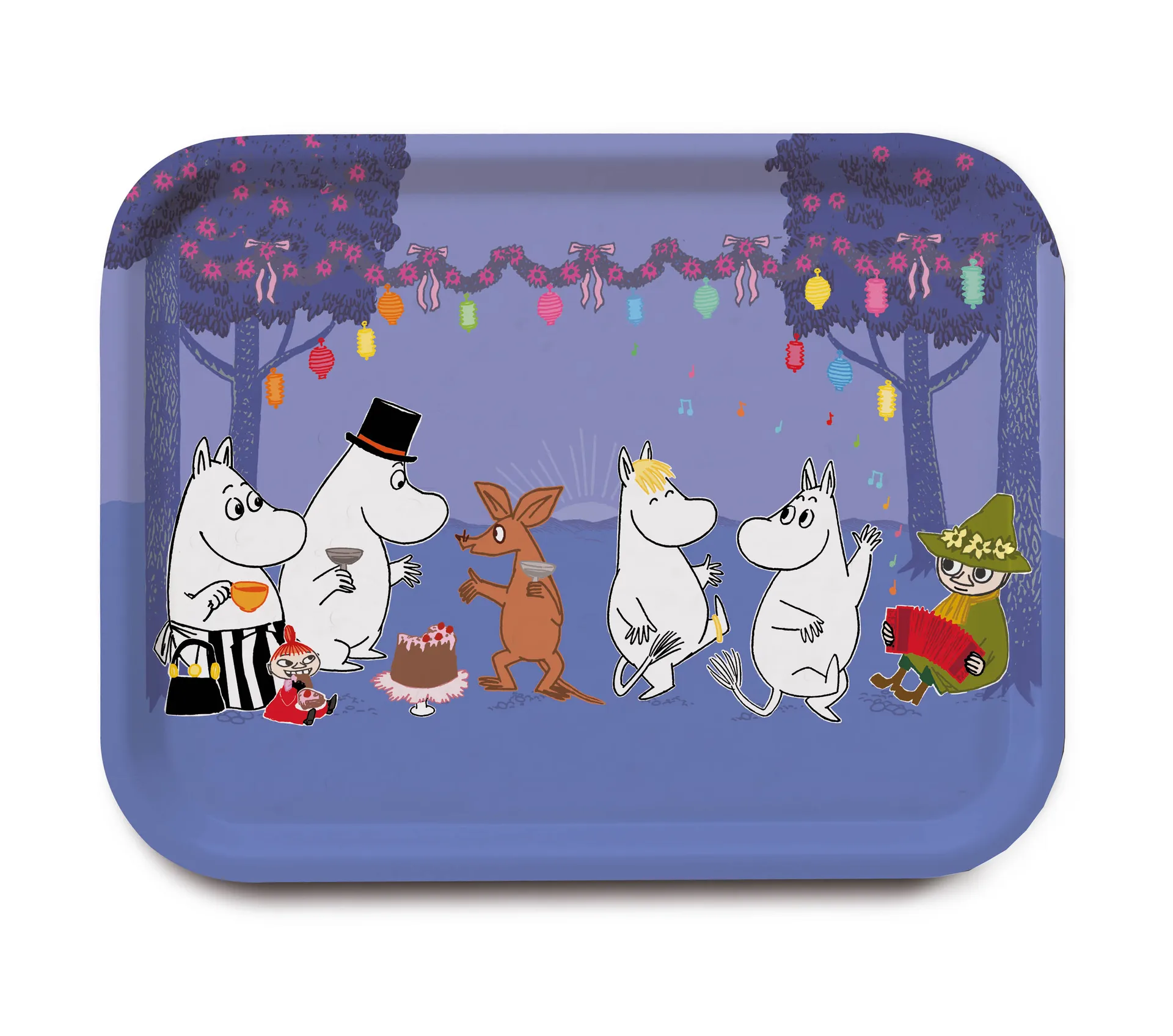 Moomin Dancing tarjotin, Sininen Opto Design