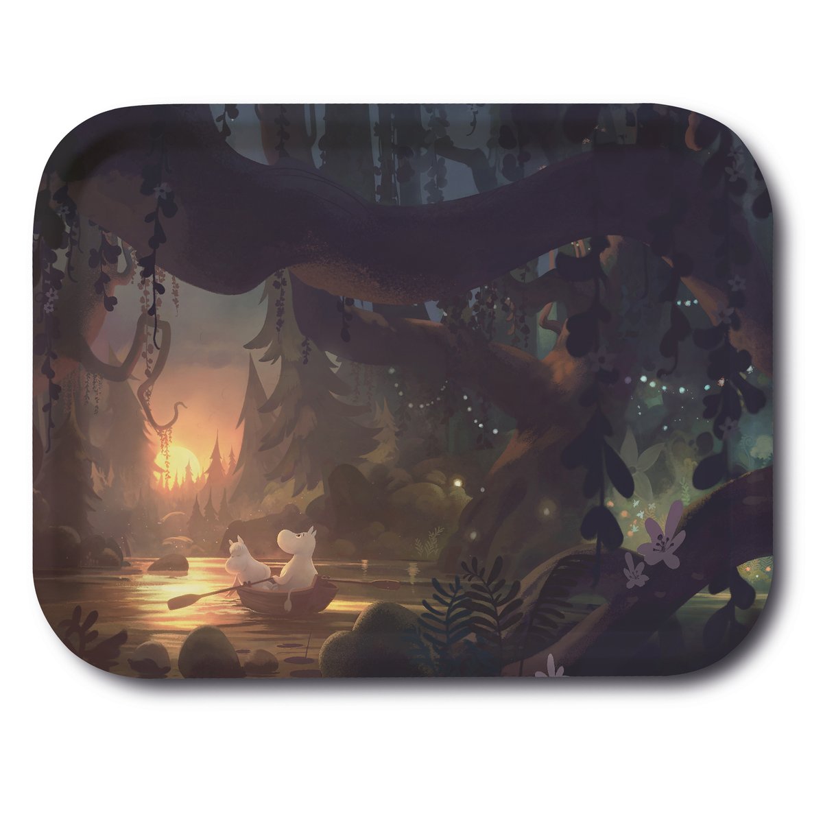Opto Design Moomin TV-Series tarjotin 27×20 cm Muumipeikko metsässä