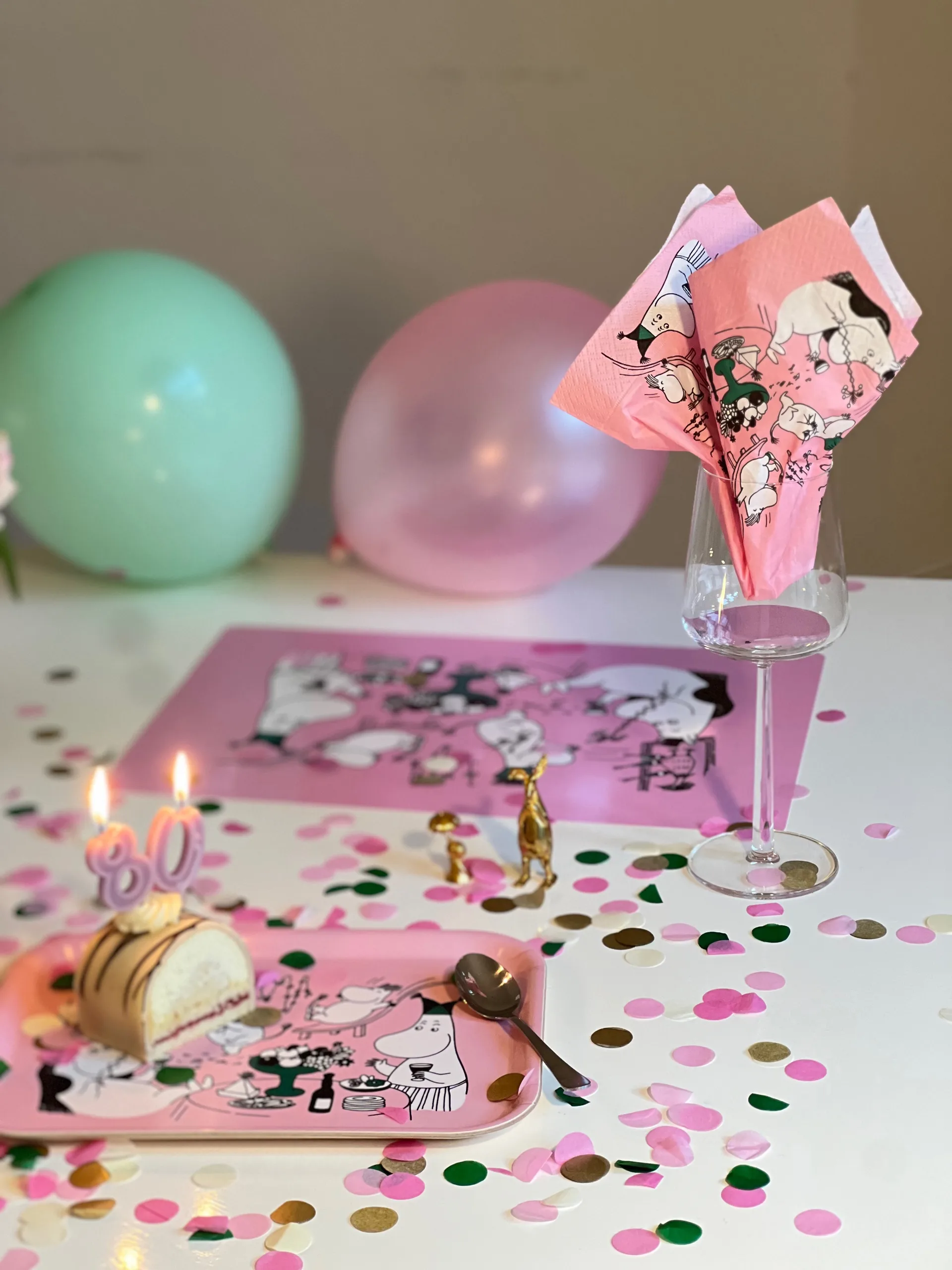 Muumi 80 paperiset servetit 20-pack, Vaaleanpunainen Opto Design