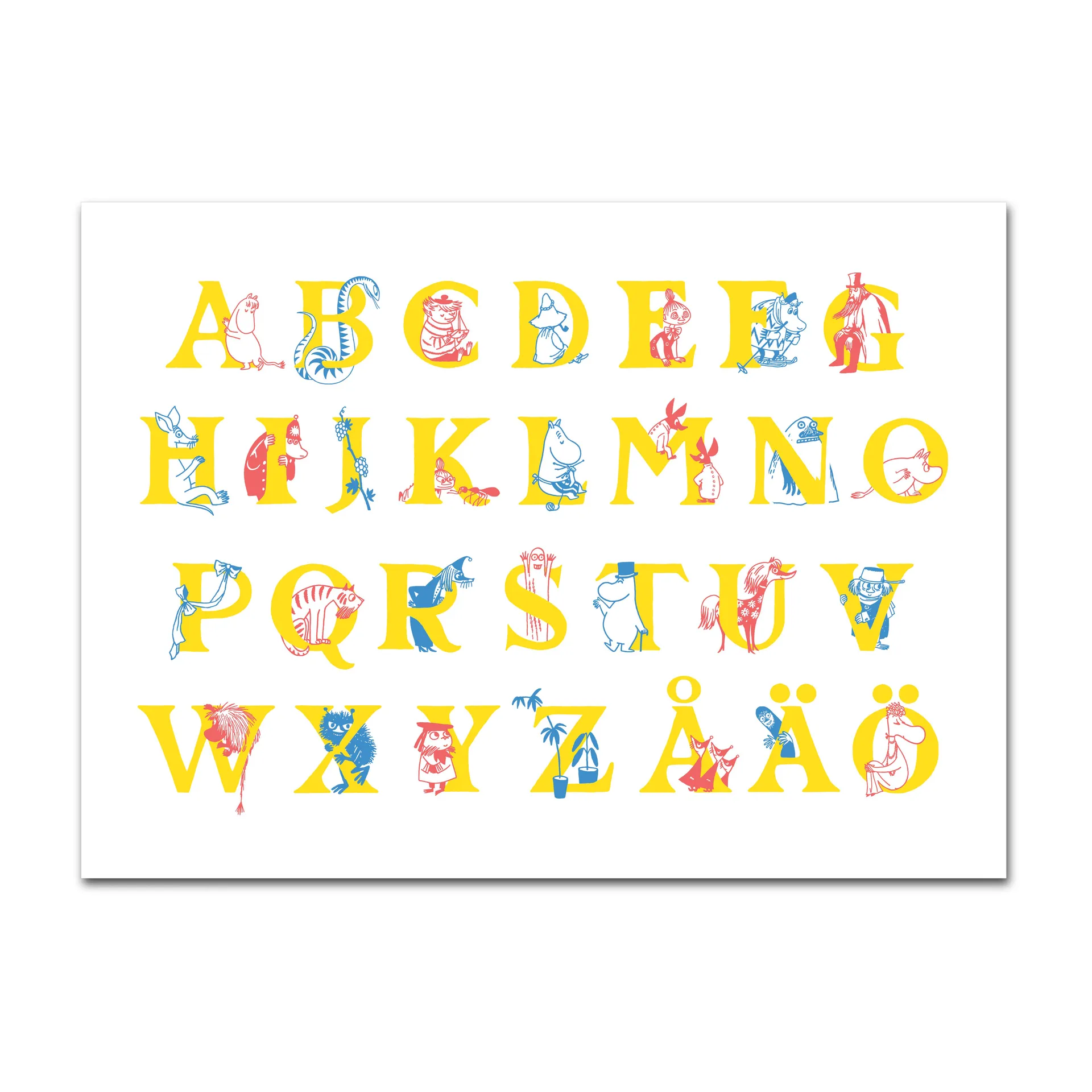 Muumi ABC -pöytätabletti, 30x40 cm Opto Design