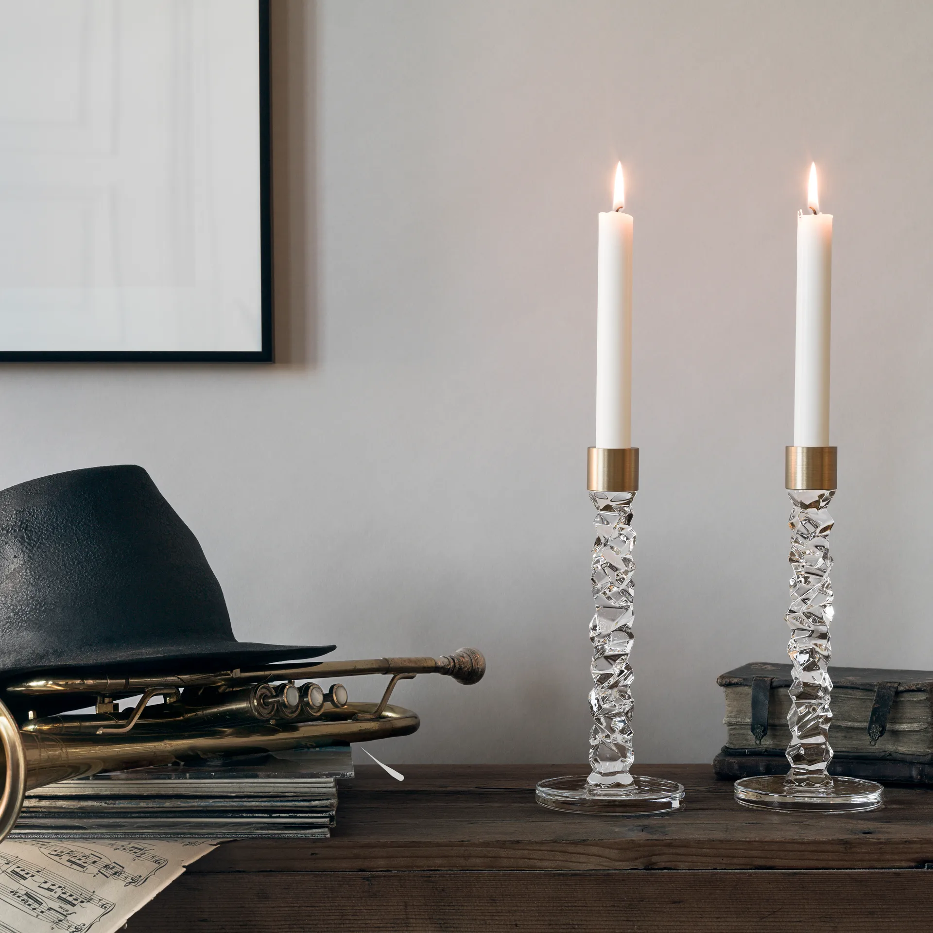 Carat kynttilänjalka messinki 2 kpl, 2 kpl Orrefors