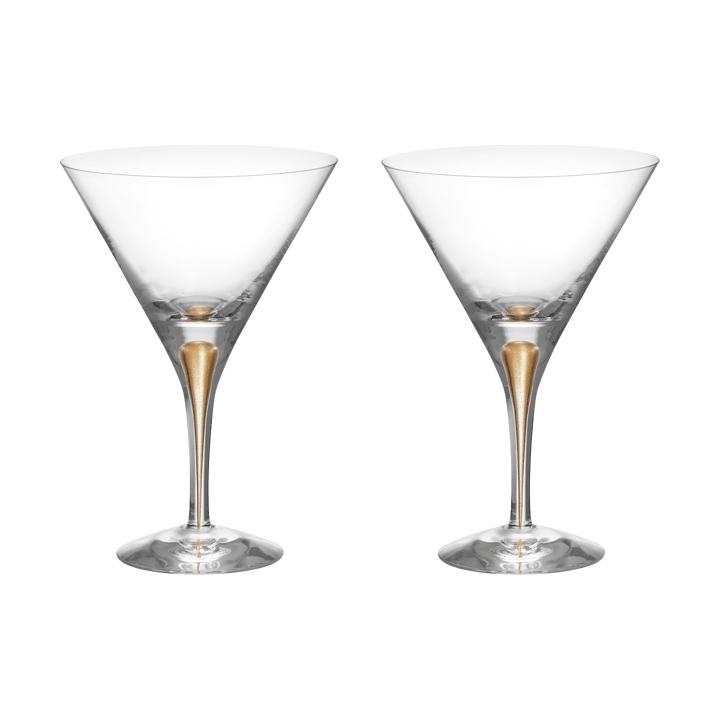 Intermezzo martinilasi 25 cl 2 kpl - Kulta - Orrefors