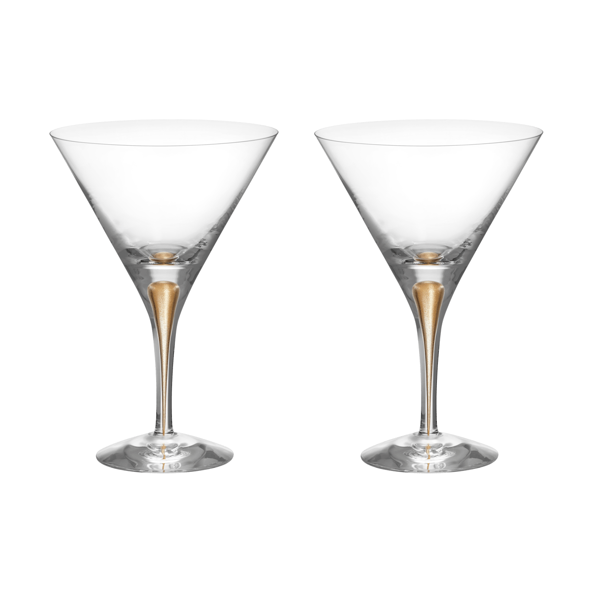 Orrefors Intermezzo martinilasi 25 cl 2 kpl Kulta | Skandinaavinen Sisustus | Coctaillasit | Läpinäkyvä