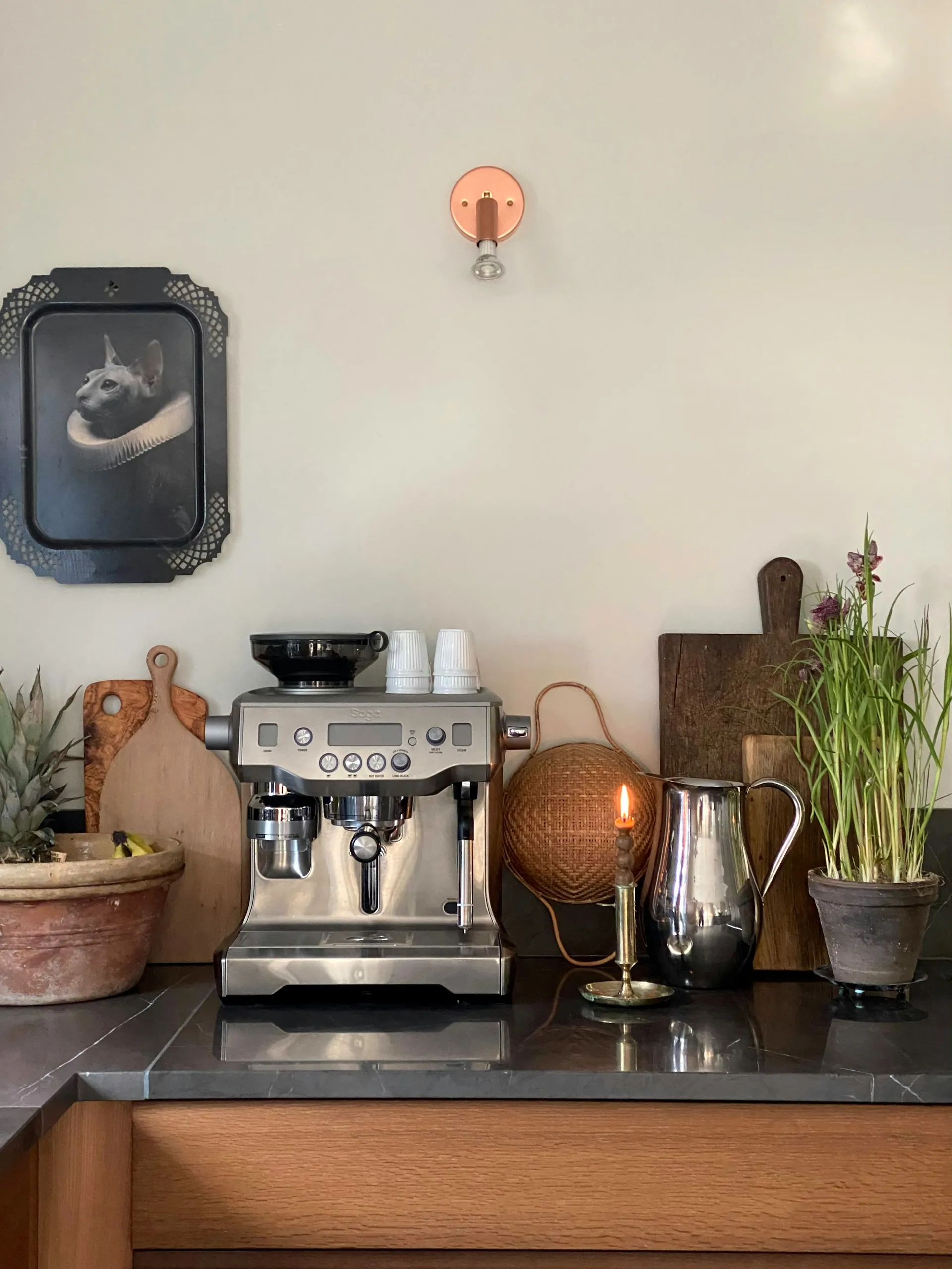 Star 1 seinävalaisin kiinteään asennukseen, raakakupari Örsjö Belysning